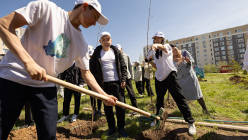 Фотография к новости: 180 мыңнан астам мектеп түлегі елімізді көгалдандыруға атсалысты