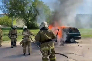 Фотография к новости: Қостанай облысында бір күнде екі көлік өртенді