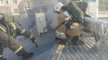 Фотография к новости: Қызылордада дәмхана өртеніп, 14 адам эвакуацияланды