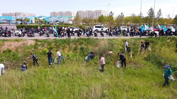 Фотография к новости: «Таза Қазақстан» экоакциясына астаналық байкерлер қатысты