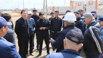 Фотография к новости: Қобда ауданында құрылыс қарқынды