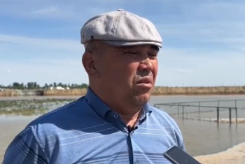 Фотография к новости: Ер азаматтар бөгет басында – Жалғансай ауылының тұрғыны