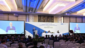 Фотография к новости: Мемлекеттік сапар аясында Президент 46-шы Сингапур лекциясын оқыды