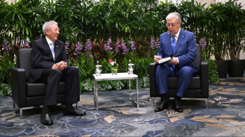 Фотография к новости: Президент Сингапурдың аға министрін қабылдады