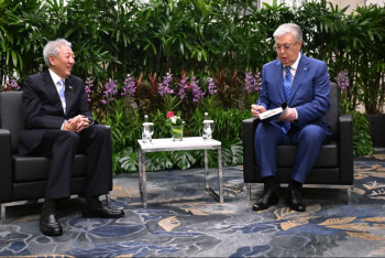 Фотография к новости: Президент Сингапурдың аға министрін қабылдады