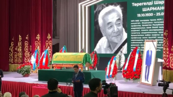 Фотография к новости: Алматы халқы Төрегелді Шармановты ақтық сапарға шығарып салды