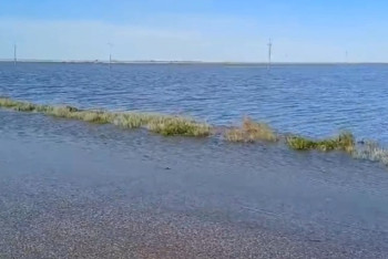 Фотография к новости: Жайық өзеніндегі су деңгейі шекті межеден асып тұр