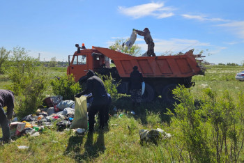 Фотография к новости: Таза Қазақстан. Әулиекөлде қоршаған ортаға қамқорлық іс-шаралары жалғасуда