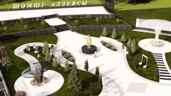 Фотография к новости: Түркістан облысында "Шәмші аллеясының" құрылысы басталды