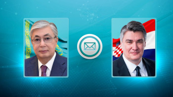 Фотография к новости: Мемлекет басшысы Хорватия Президентіне құттықтау жеделхатын жолдады