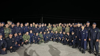 Фотография к новости: Ақтөбеде Атыраудағы су тасқынымен күрескен құтқарушыларды қарсы алды