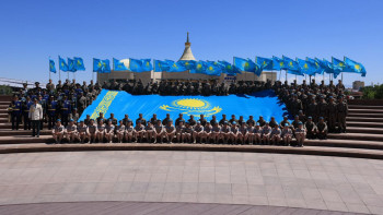 Фотография к новости: Талдықорғанда патриоттар шеруі өтті