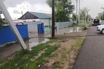 Фотография к новости: Ақмола облысында жаңбыр суынан аулаларды су басты