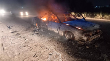 Фотография к новости: Алматы облысында автокөлік өртенді