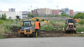 Фотография к новости: Көкшетауда Қопа көлінің жағалауы бойында жол құрылысы басталды