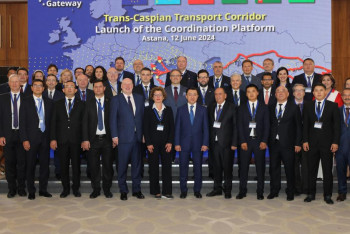 Фотография к новости: Транскаспий халықаралық көлік дәлізінің үйлестіру платформасы іске қосылды
