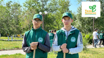 Фотография к новости: Таза Қазақстан. Арқалық тұрғындары "Демалыс" саябағын ретке келтірді