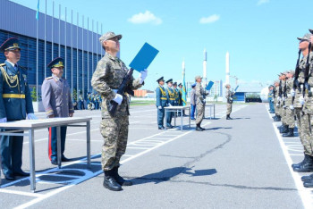 Фотография к новости: Ұлттық қорғаныс университетінің ғылыми взводы әскери ант берді