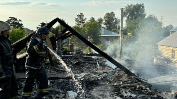 Фотография к новости: Ақтөбе қаласында жекеменшік тұрғын үй өртенді
