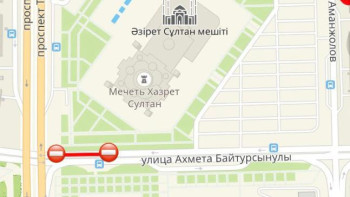 Фотография к новости: Астанада Байтұрсынов көшесіндегі учаске ішінара жабылды