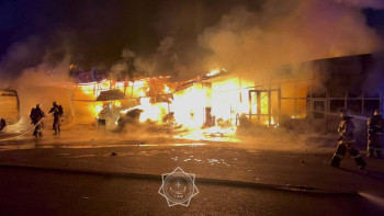 Фотография к новости: Шымкентте базар өртенді