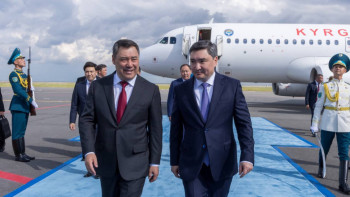 Фотография к новости: Қырғызстан Президенті Садыр Жапаров Астанаға келді