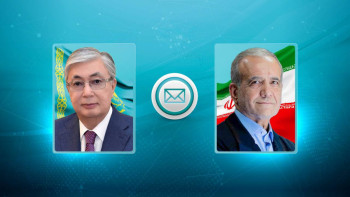 Фотография к новости: Президент Масуд Пезешкианды Иран Президенті лауазымына сайлануымен құттықтады