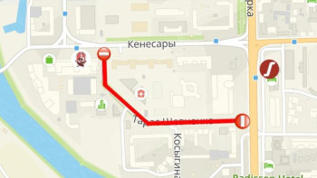 Фотография к новости: Сарыарқа даңғылынан Кенесары көшесіне дейінгі учаске ішінара жабылады