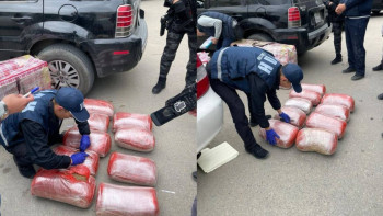 Фотография к новости: Ақтауда полицейлер екі ер адамнан 79 келіден астам марихуана тәркіледі