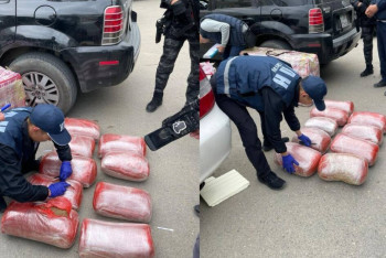 Фотография к новости: Ақтауда полицейлер екі ер адамнан 79 келіден астам марихуана тәркіледі