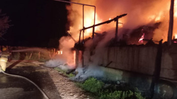 Фотография к новости: Түркістанда 10 тонна шөп өртеніп кетті