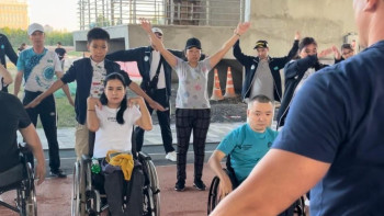 Фотография к новости: Триатлон паркінде астаналықтар үшін апта сайын жаттығулар өткізіледі