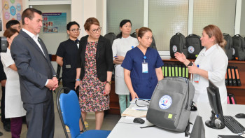 Фотография к новости: Сенатор Шымкент қаласындағы инфрақұрылым нысандарымен танысты