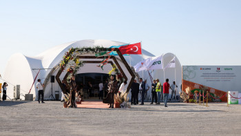 Фотография к новости: Инвестжоба: Шымкентте Орта Азиядағы ең ірі жылыжай кешенінің капсуласы салынды