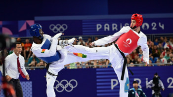 Фотография к новости: Таеквондошы Батырхан Төлеуғали Олимпиаданың 1/8 айналымына шықты