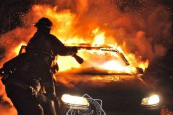 Фотография к новости: Кеше ел аумағында 5 автокөлік өртенді