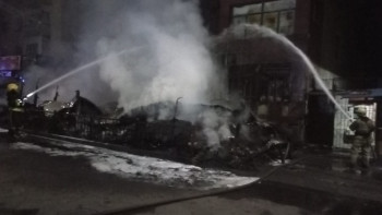 Фотография к новости: Алакөлде демалыс аймағы өртке оранды