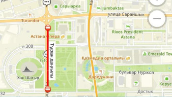 Фотография к новости: Астанада Тұран даңғылы үш күнге жабылады