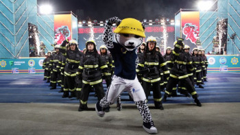 Фотография к новости: Алматыда өрт сөндіру-құтқару спорты бойынша әлем чемпионаты басталды