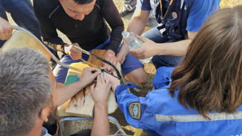 Фотография к новости: Оралда саусағына бұранда киіліп қалған қызға құтқарушылар көмектесті