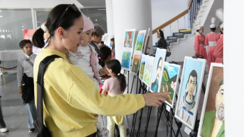 Фотография к новости: «Конституция балалар көзімен» атты жас суретшілер көрмесі өтті