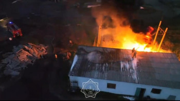 Фотография к новости: Қостанайда кәсіпорын өртке оранды