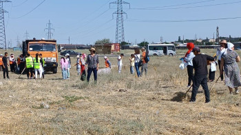 Фотография к новости: Таза Қазақстан: Жамбылда экологиялық акция жалғасуда