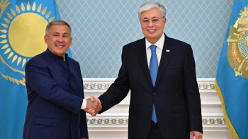 Фотография к новости: Татарстан басшысы көшпенділер ойындарының ашылуына қатысу үшін Астанаға келді