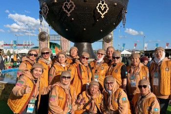 Фотография к новости: Елордалық ата-әжелер Дүниежүзілік көшпенділер ойындарының жұмысына атсалысты