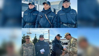 Фотография к новости: Ер адамға пышақпен шабуыл жасаған күдіктіні ұстаған ұландықтар марапатталды