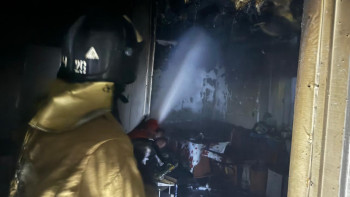 Фотография к новости: Ақмола облысында өрт кезінде газ баллондар шығарылды