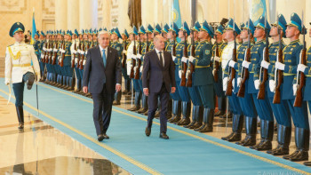 Фотография к новости: Ақордаға Германия канцлері Олаф Шольц келді