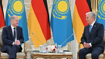 Фотография к новости: Неміс канцлері елімізге қандай мақсатпен келгенін айтты