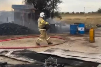 Фотография к новости: Жетісуда дәмхана өртенді